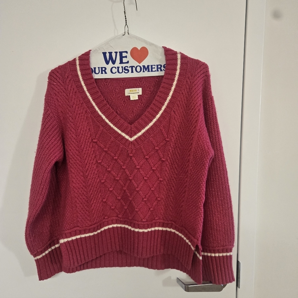 Maeve Tilly Vneck Sweater Nwot